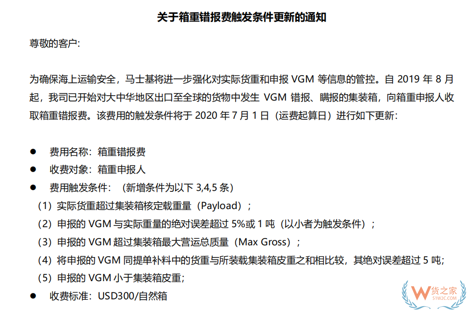 緊急擴散！目前已有企業(yè)被嚴罰！即日起，海事處開始抽查集裝箱VGM申報—貨之家